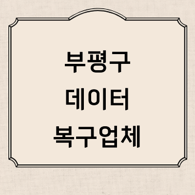 인천 부평구 데이터복구