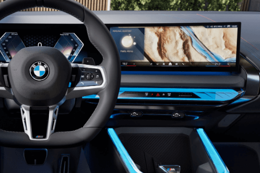 BMW X3 내부 디자인 모습 대시보드와 핸들