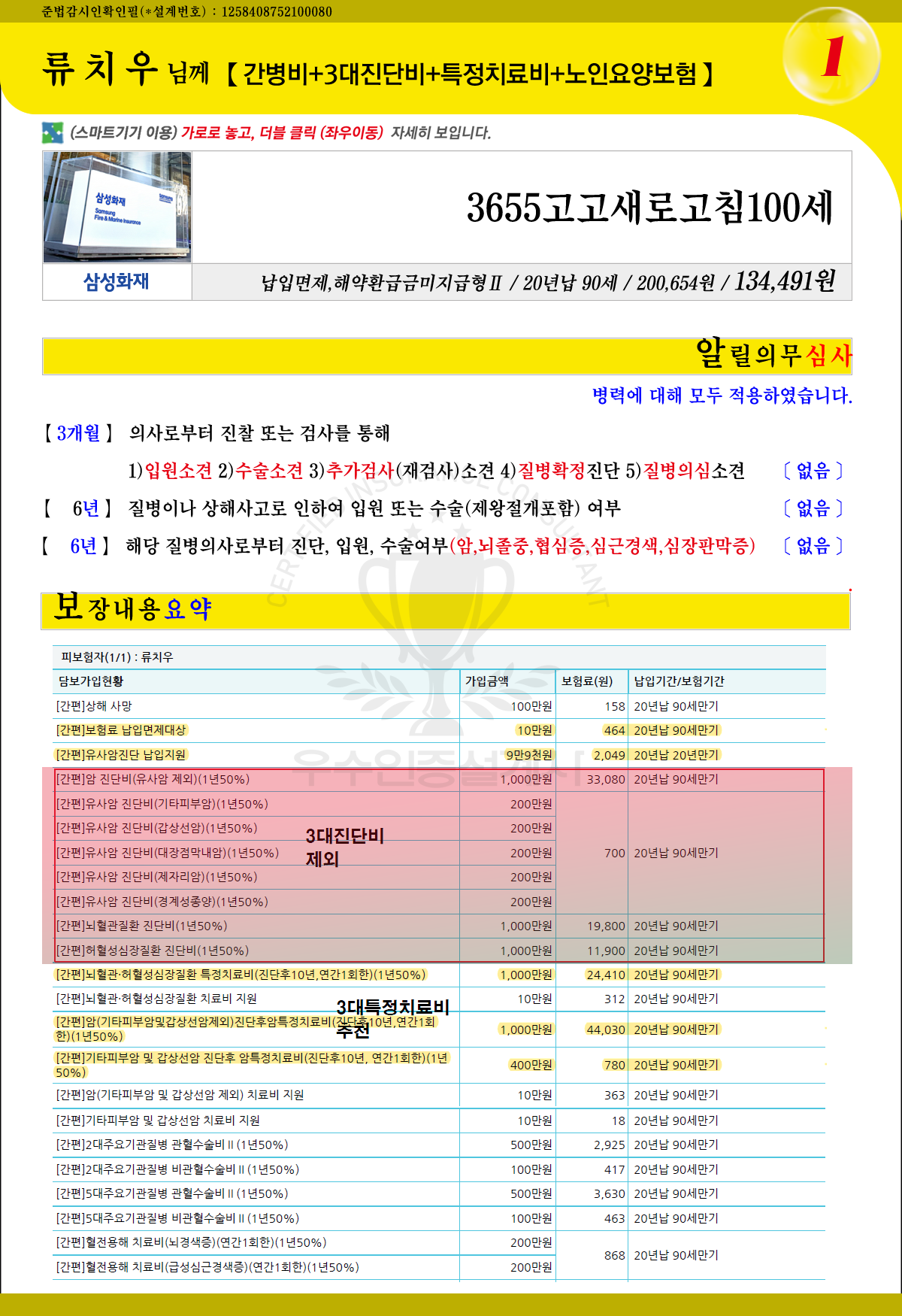 주요치료비