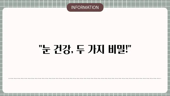 백내장 녹내장: 