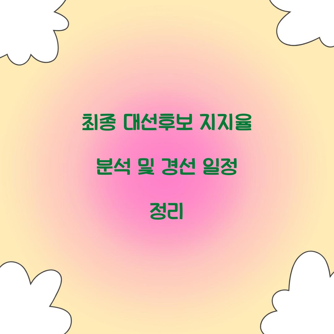 최종 대선후보 지지율