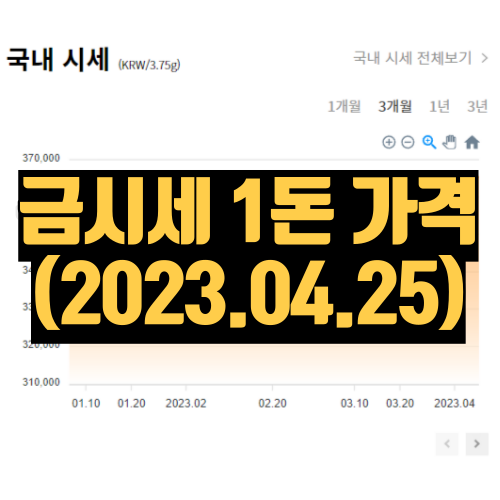 오늘의 금시세 1돈