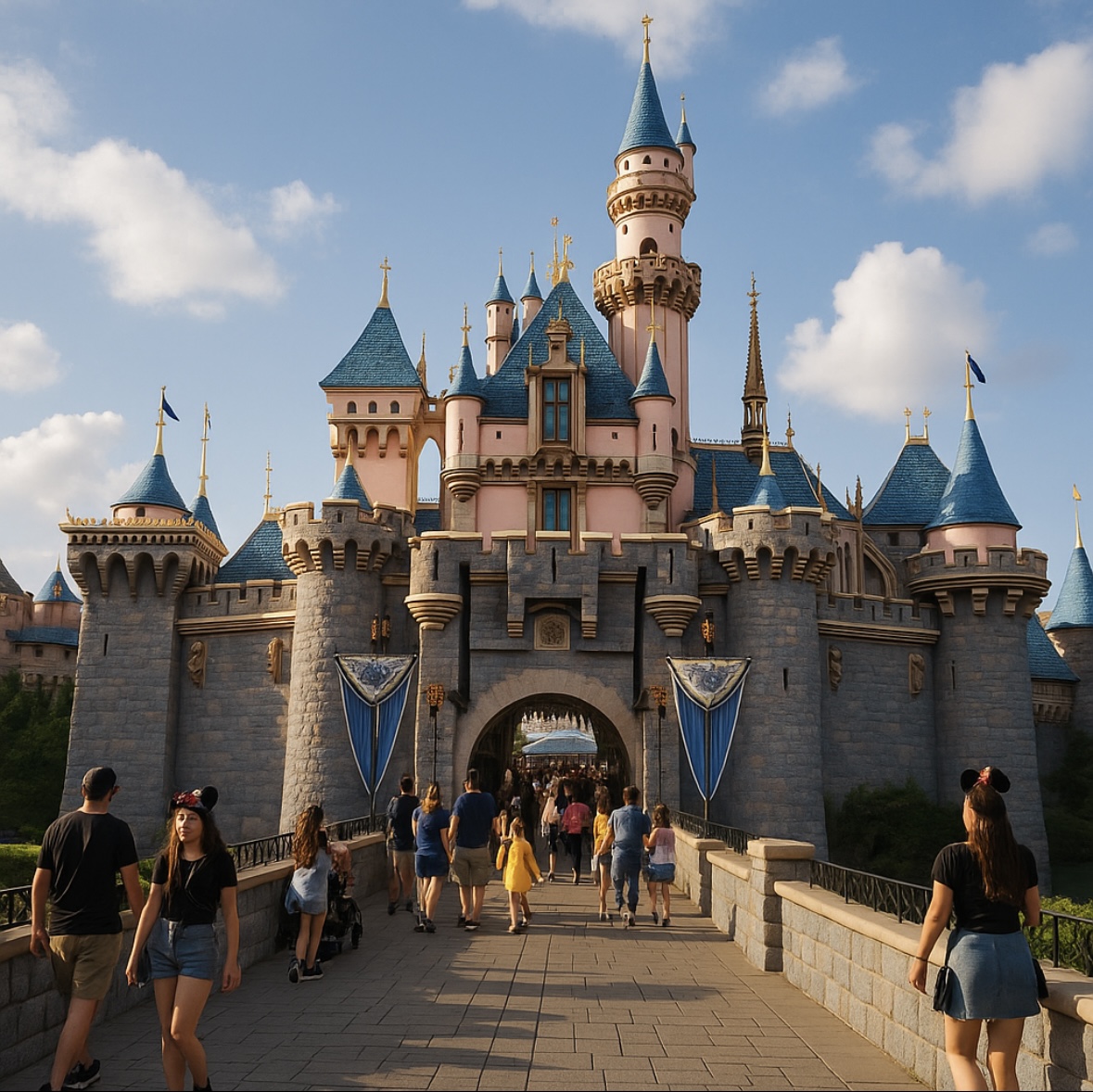 파리 디즈니랜드 정문의 모습