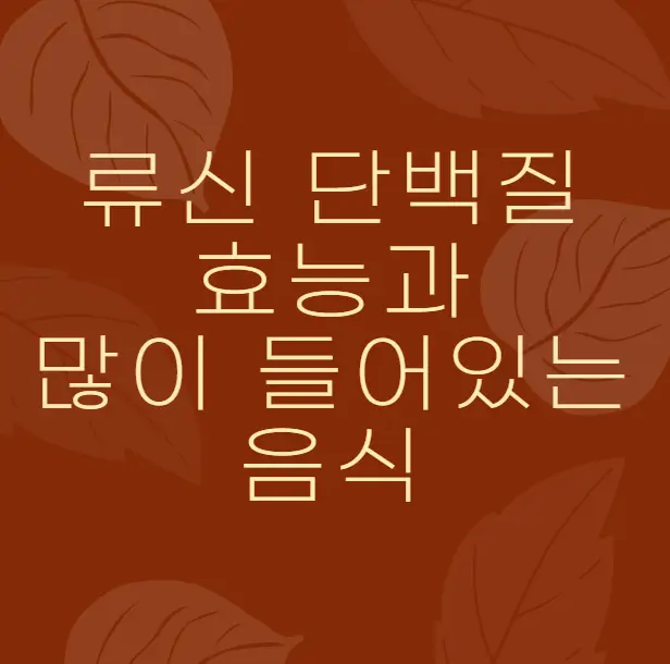 류신효능-많이있는음식