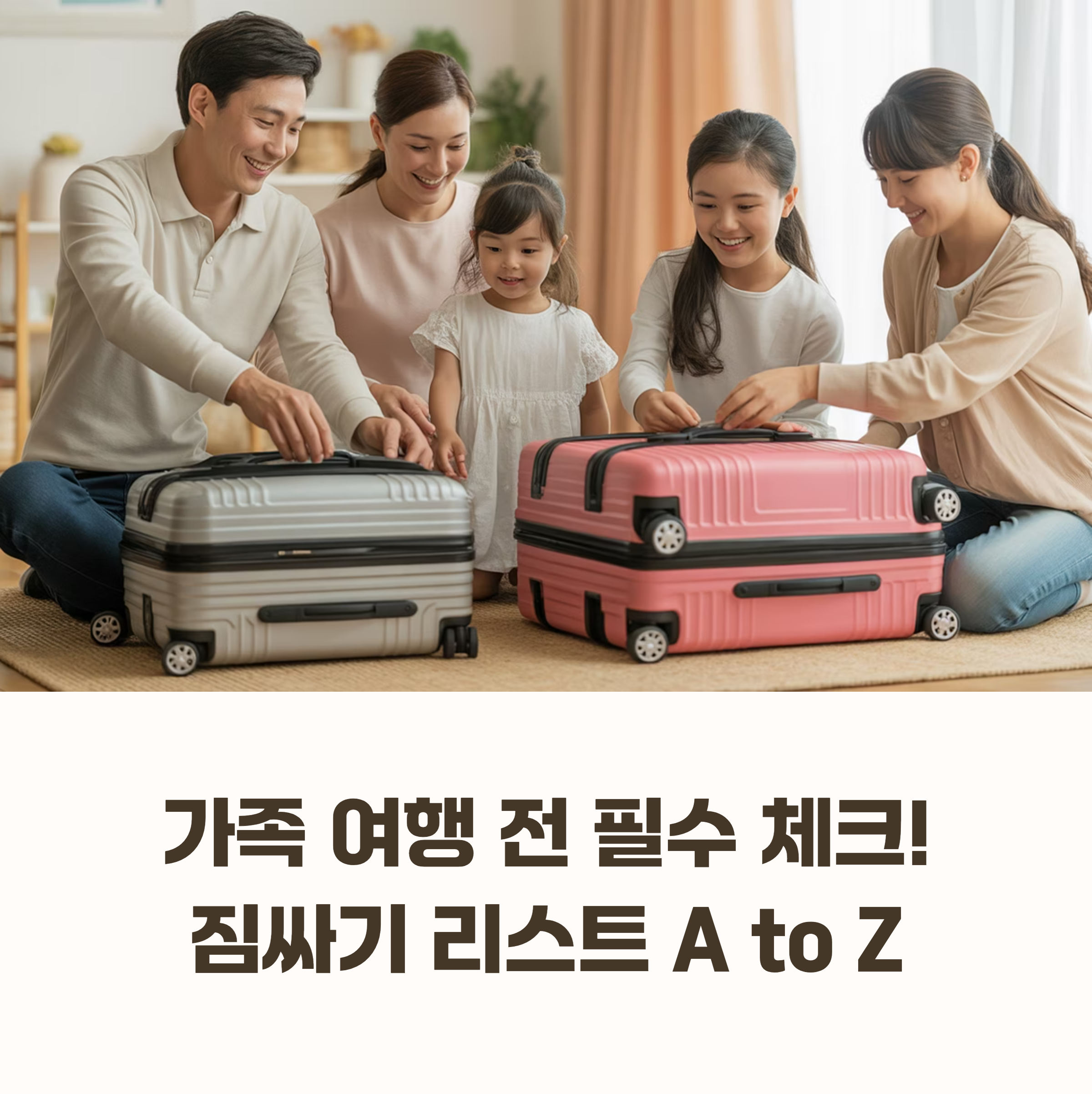 가족 여행 전 필수 체크! 짐싸기 리스트 A to Z
