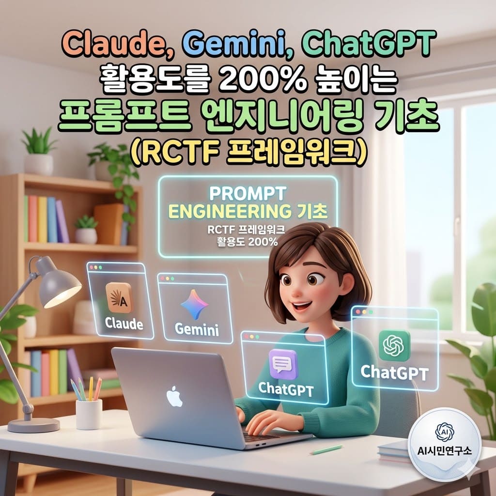 Claude, Gemini, ChatGPT 활용도를 200% 높이는 프롬프트 엔지니어링 기초 (RCTF 프레임워크)