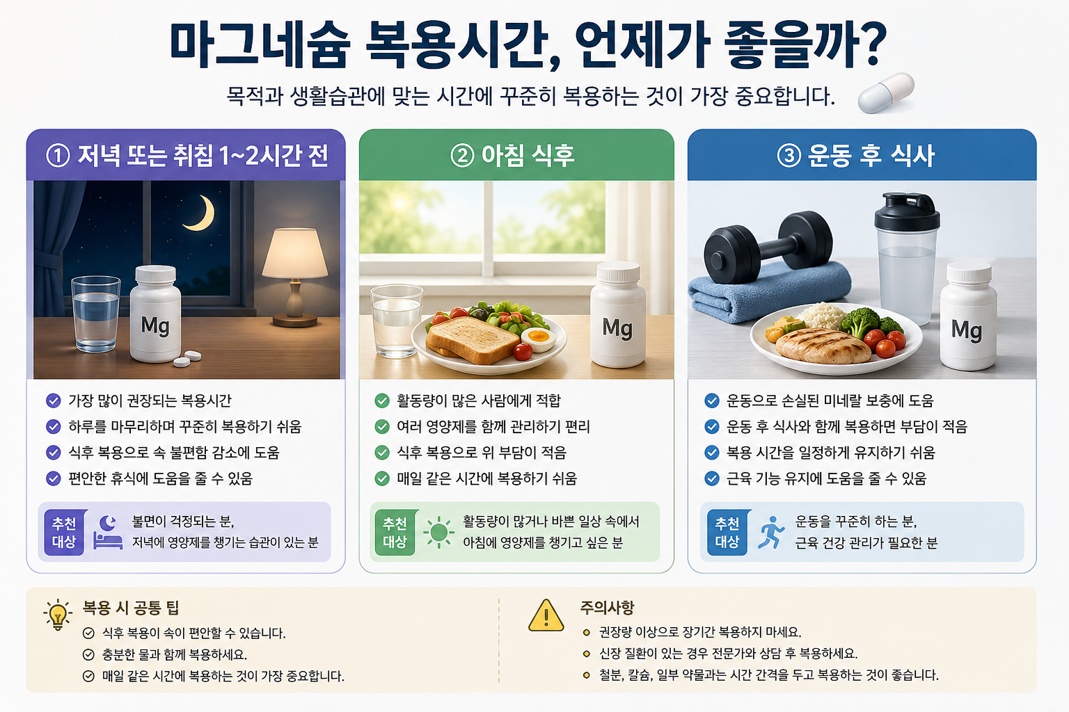 마그네슘 복용시간