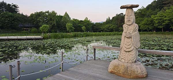 연꽃 연목과 불상