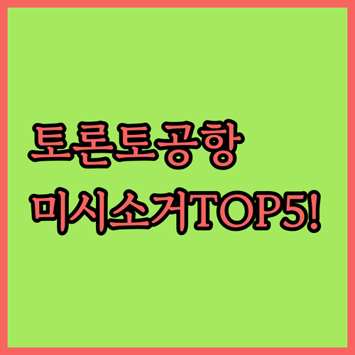 토론토 공항 근처 미시소거 숙소 추천..