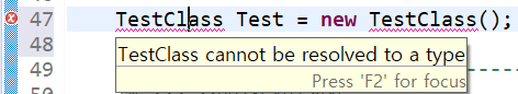 Cannot be resolved to a type