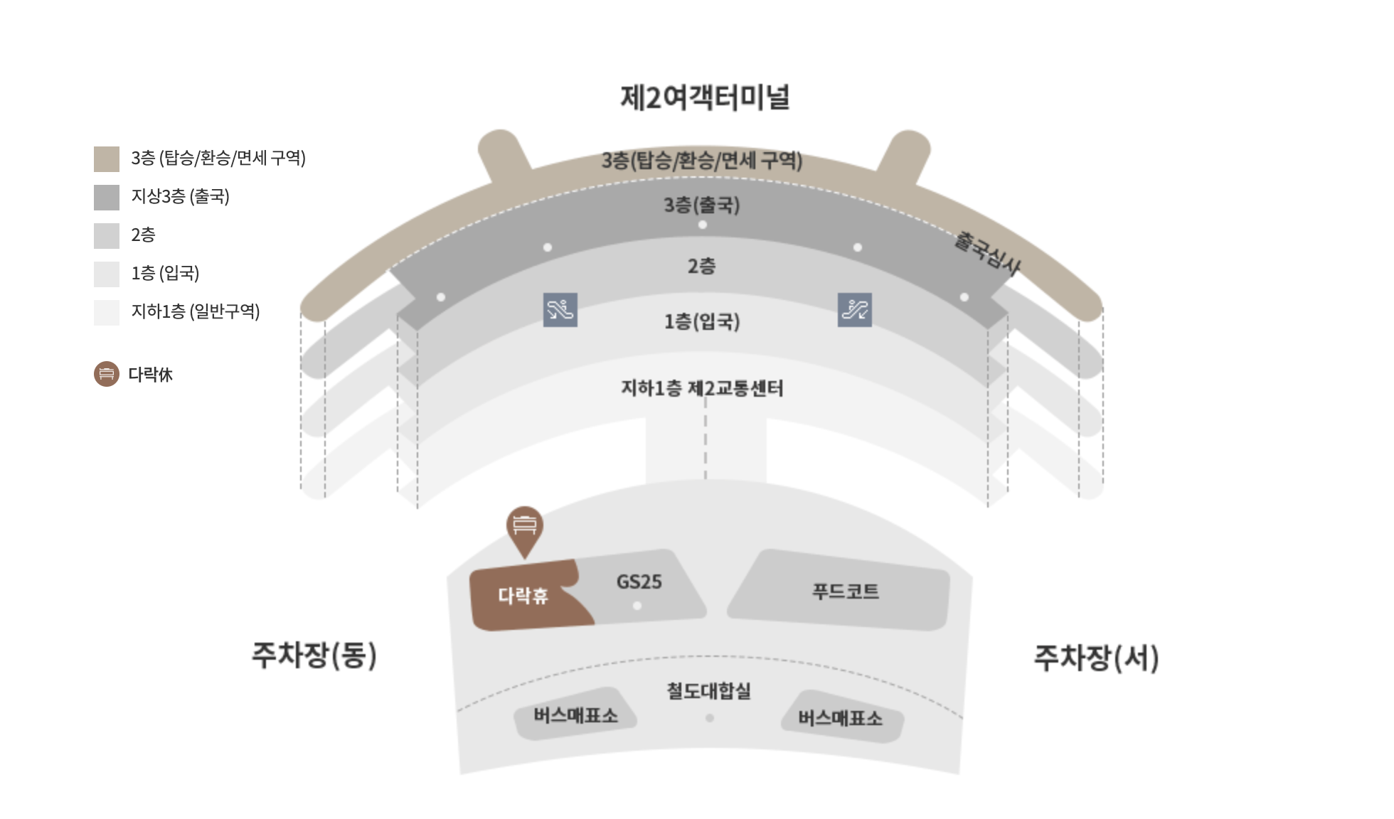 제2여객터미널 다락휴 위치