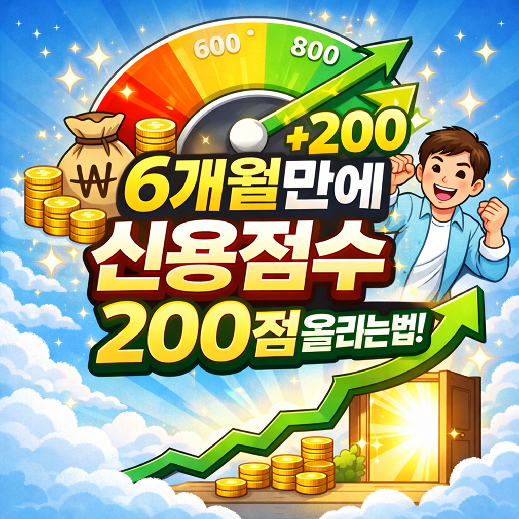 6개월 만에 신용점수 200점 올린 사람들의 루틴 공개 (NICE·KCB 기준)
