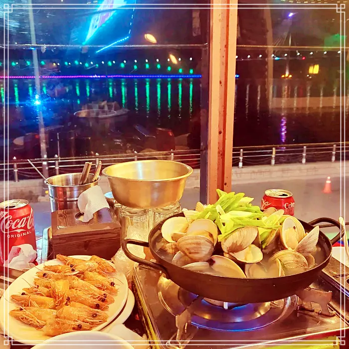 목포 맛집 오션뷰 포장마차, 오징어 통찜, 숙회