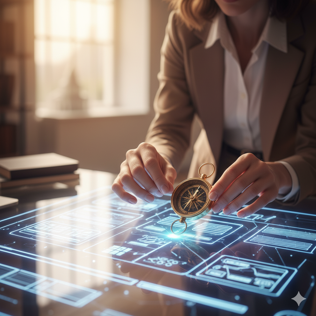 정확한 길을 안내하는 나침반 (사이트맵 비유)