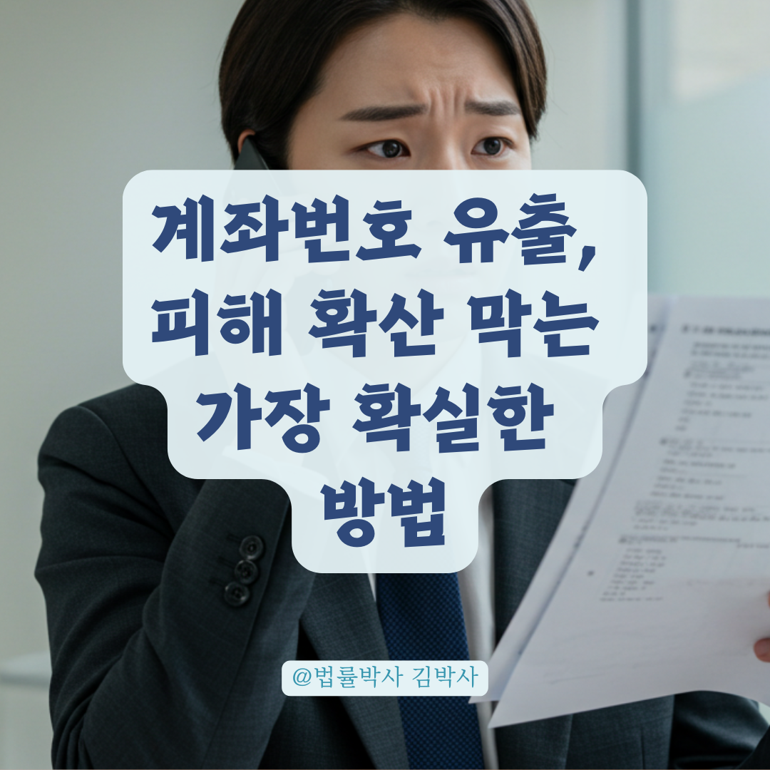 스캠 피싱 사기당한 뒤 내 계좌번호 유출됐다면? 꼭 알아야 할 피해 확산 막는 법.
