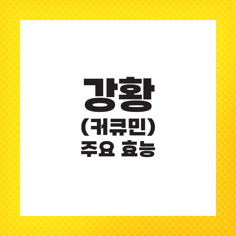 강황가루 효능 먹는법 영양제 추천 주의사항