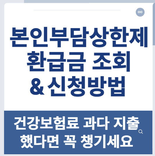 본인부담상한제 환급급 조회 신청방법 건강보험료 과다 지출
