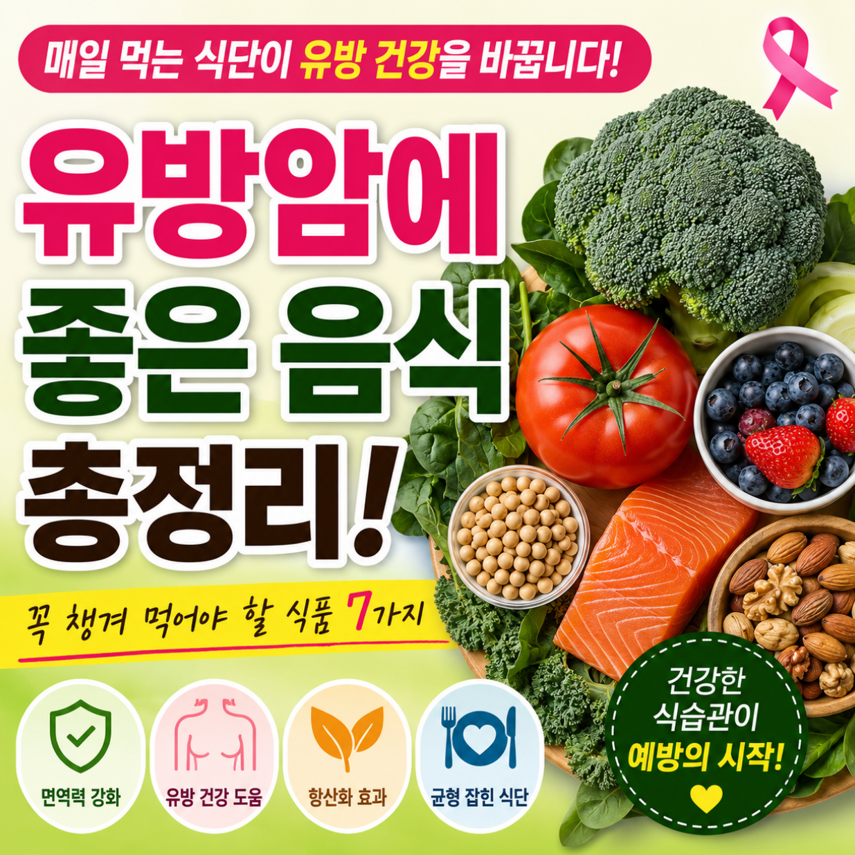 유방암에 좋은 음식