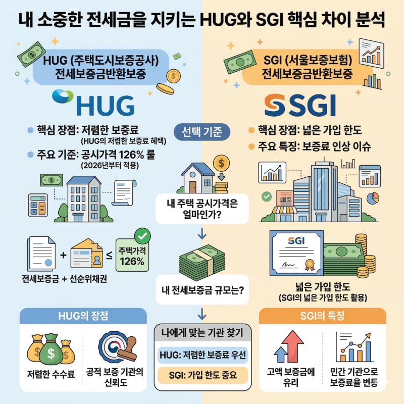 HUG and SGI insurance comparison guide for deposit protection