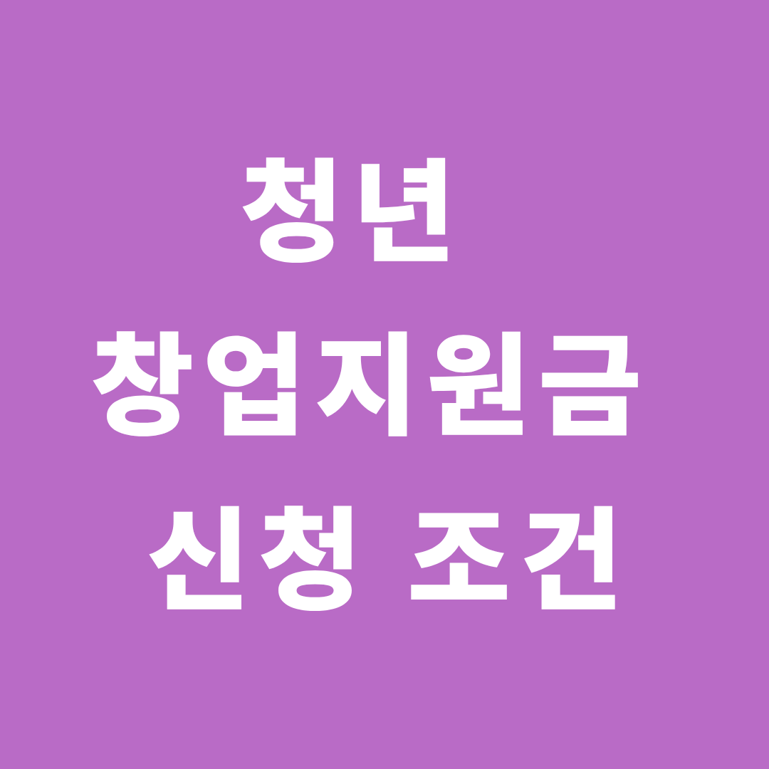 청년 창업자금