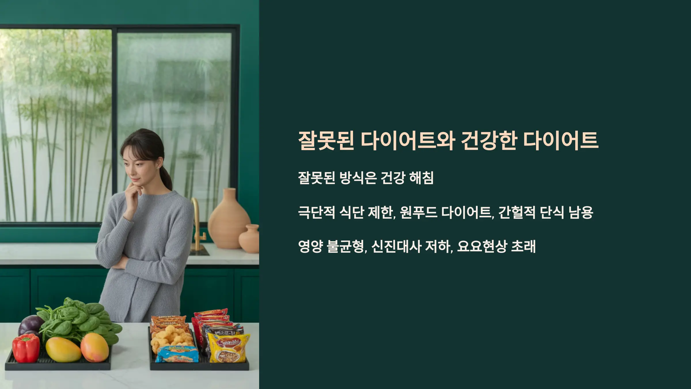 잘못된 다이어트와 건강한 다이어트