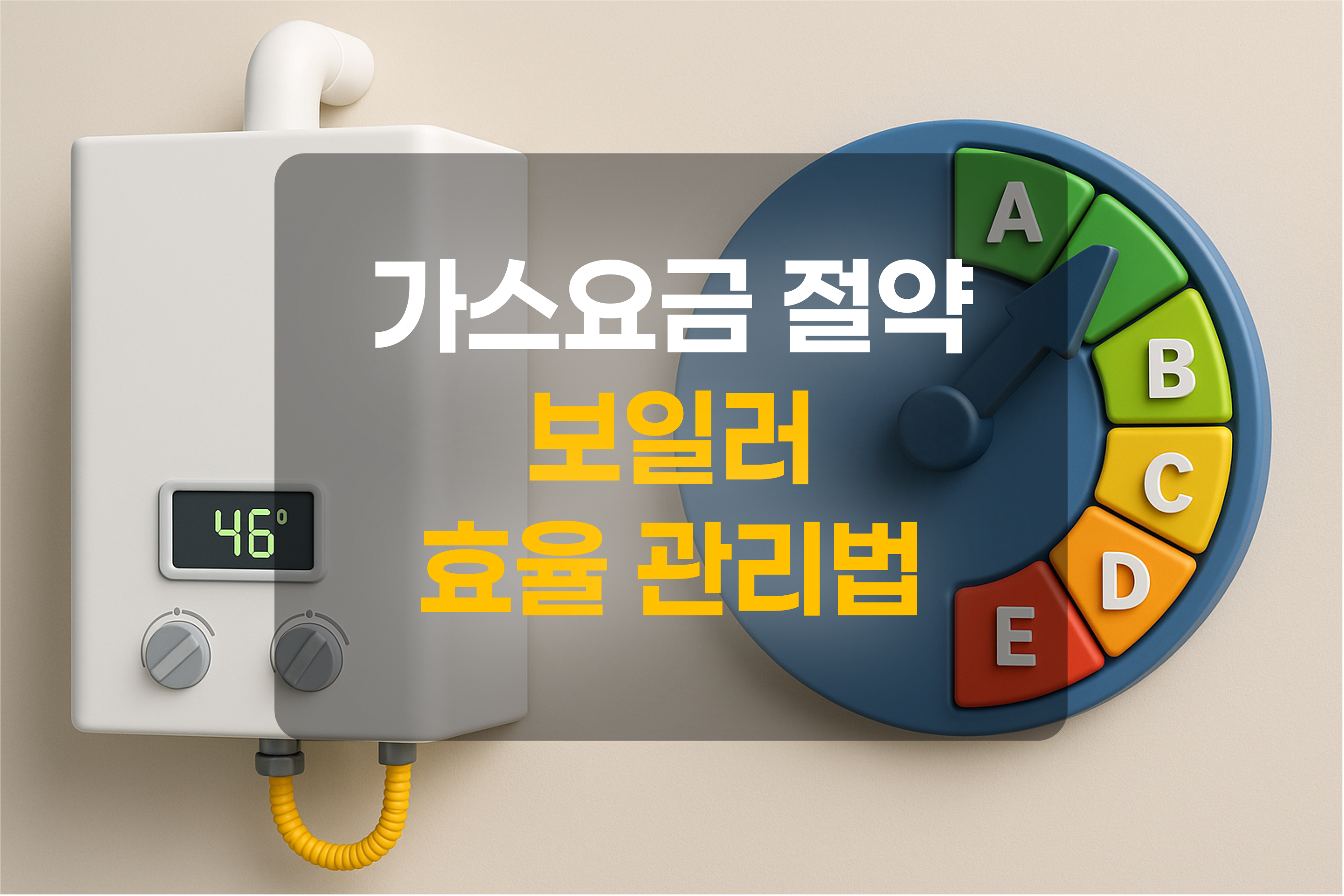 가스보일러와 에너지효율등급을 표현한 그림