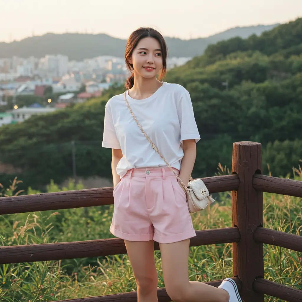 기능성 소재 의류를 입고있는 여성 이미지