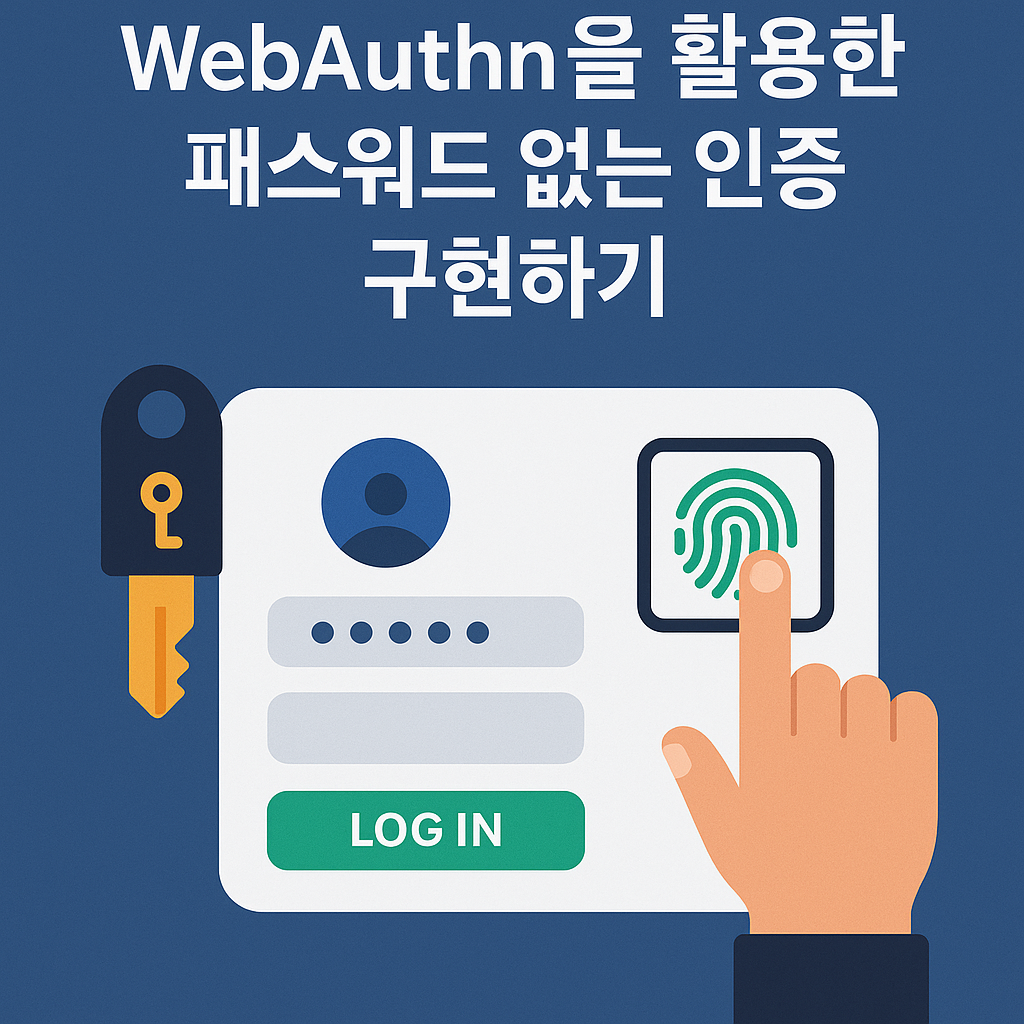 WebAuthn을 활용한 패스워드 없는 인증 구현하기: Spring Security로 안전한 생체인증 시스템 구축