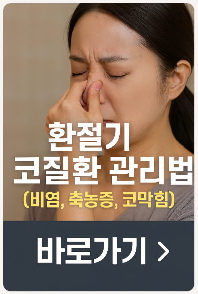 환절기 코질환 관리법(비염, 축농증, 코막힘)