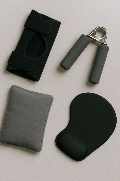 손목 스트레칭에 도움을 주는 물품들