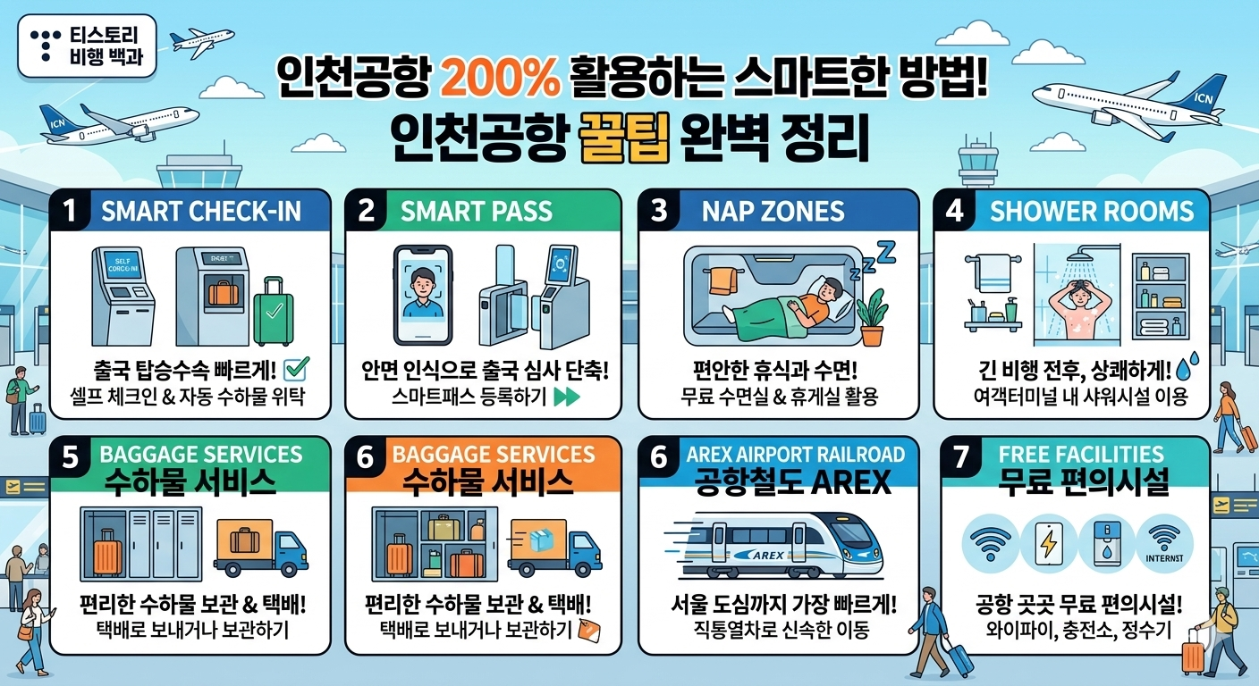 인천공항 꿀팁 (라운지 이용법, 셀프백드랍, 긴급여권)