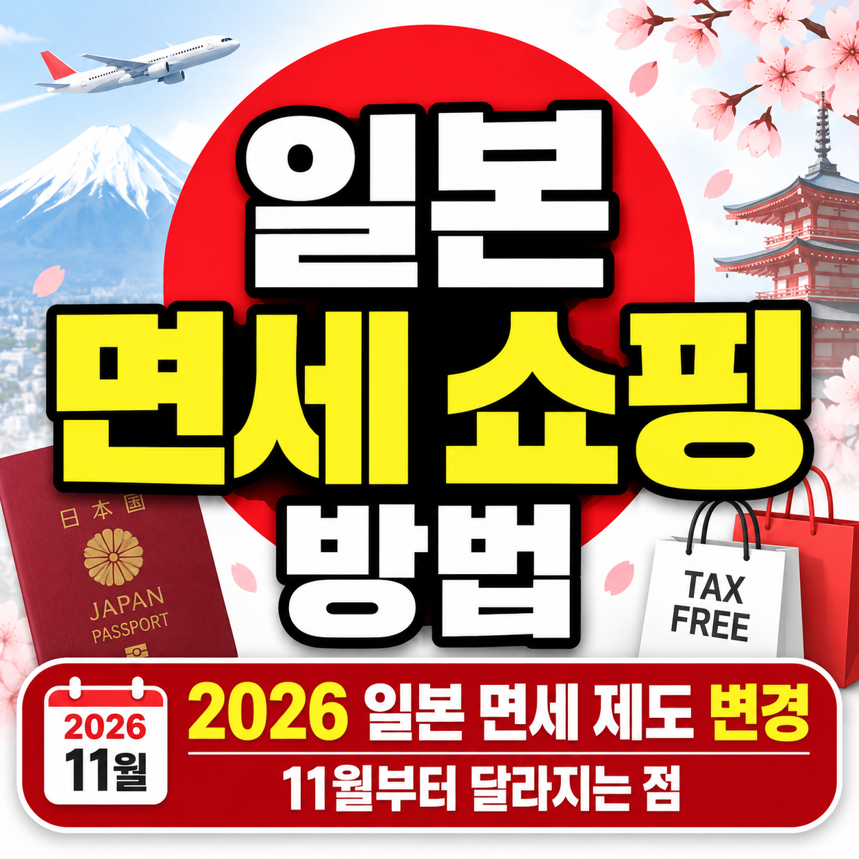 2026 일본 면세 제도 변경|11월부터 달라지는 점