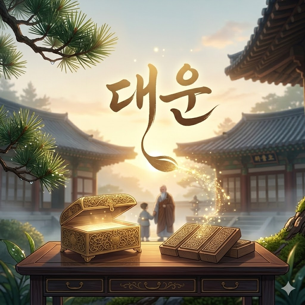 마음의 공간을 비우고 부의 통찰을 얻는 선(禪) 명상과 지혜의 씨앗을 상징하는 정교한 불교 소품 사진.