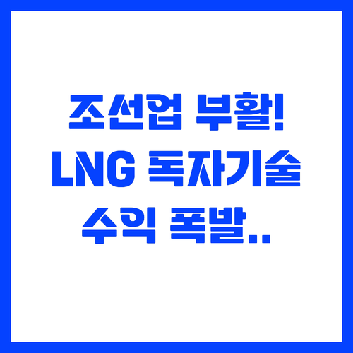 조선업 수익성 개선의 핵심 LNG 화..