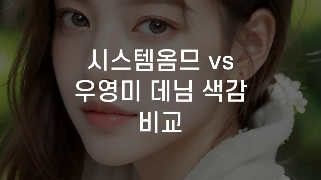 시스템옴므 vs 우영미 데님 색감 비교