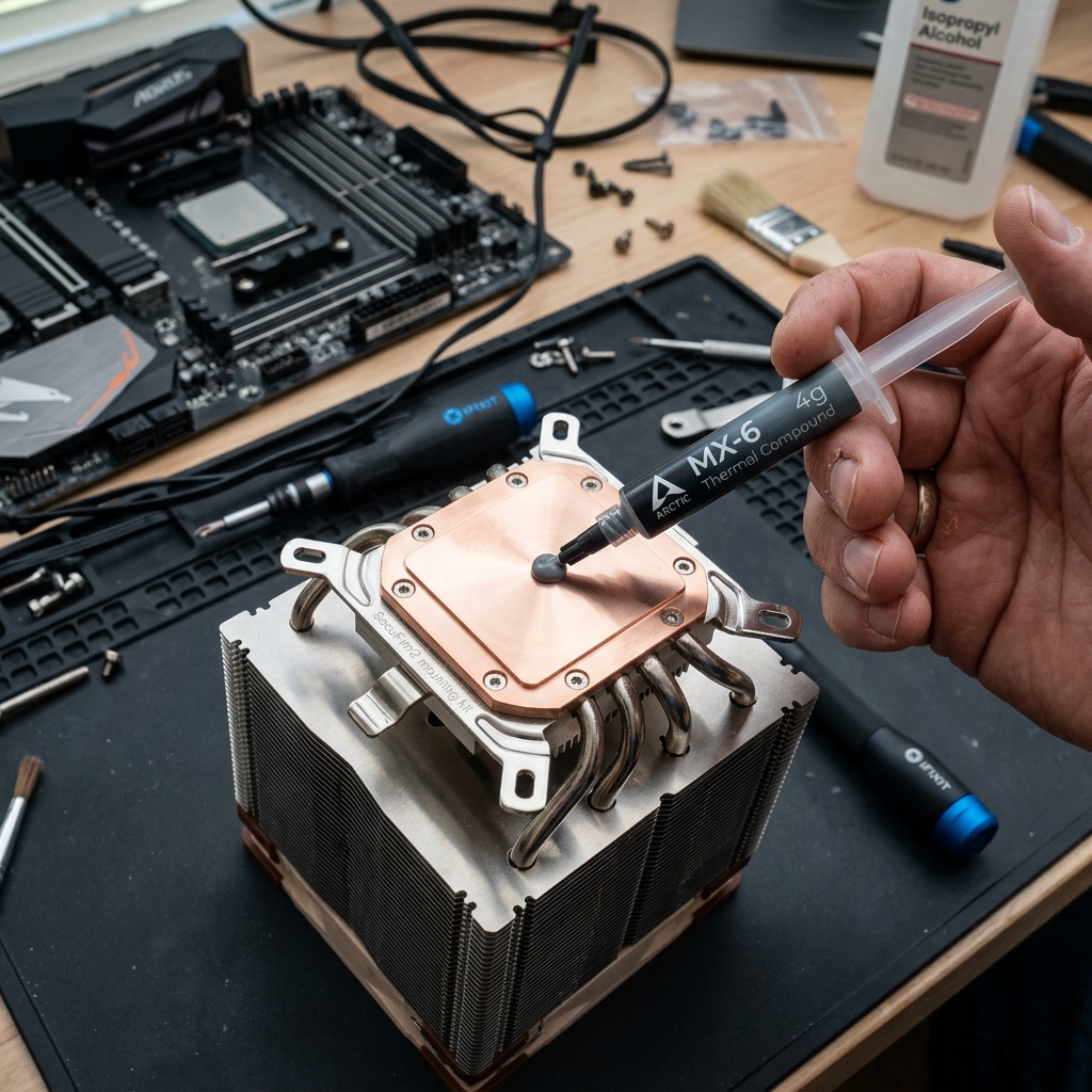 CPU 서멀구리스 도포 시각자료