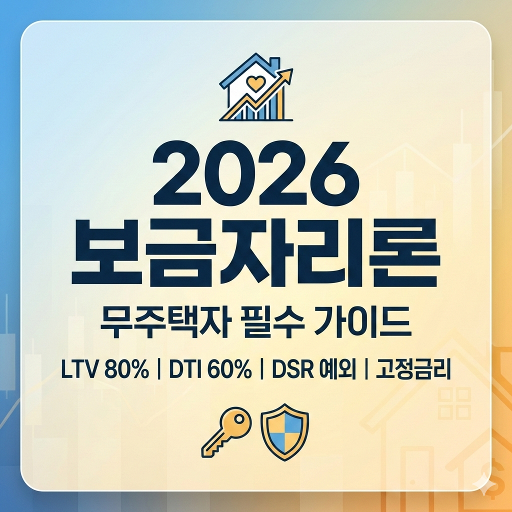 무주택자 내 집 마련을 위한 2026년 보금자리론 필수 가이드