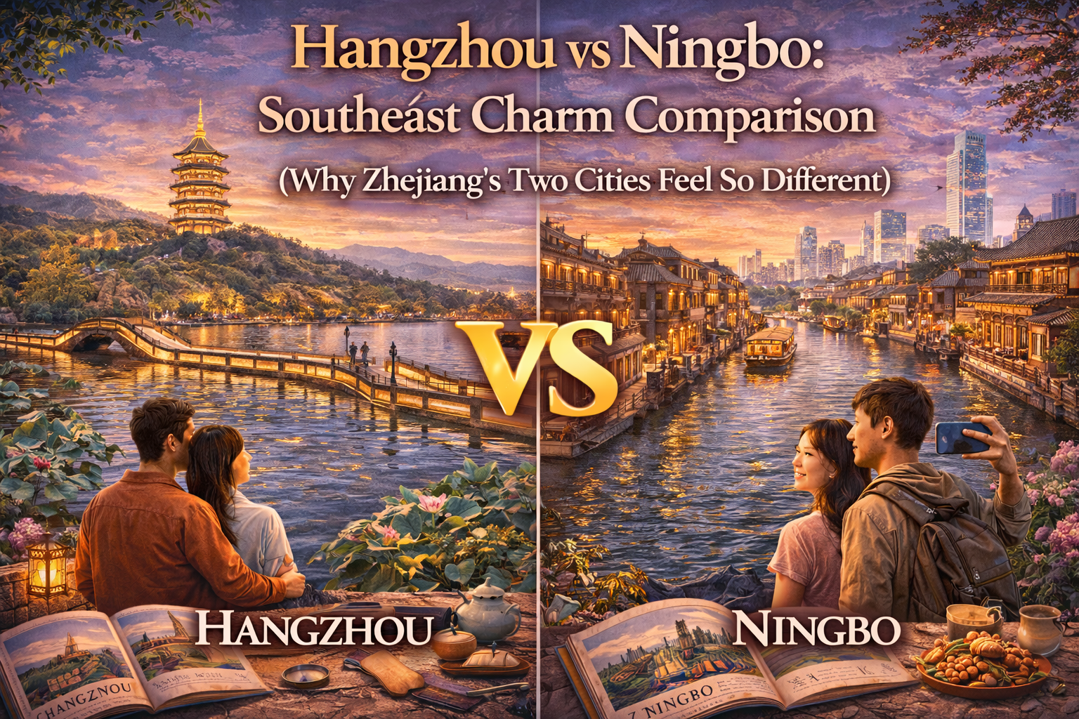 항저우 vs 닝보 동남부 매력 비교 사진