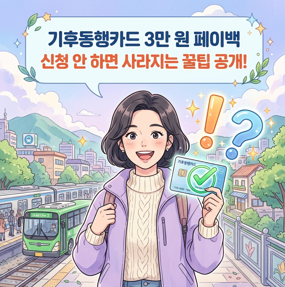 기후동행카드 페이백 조건 3만원 환급 청년 신청 방법