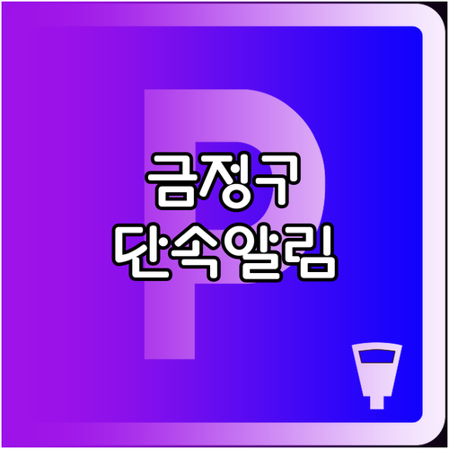 금정구 주정차 단속 알림 서비스 신청..