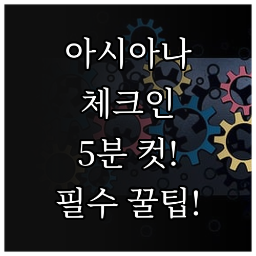 아시아나항공 웹 모바일 체크인으로 수..