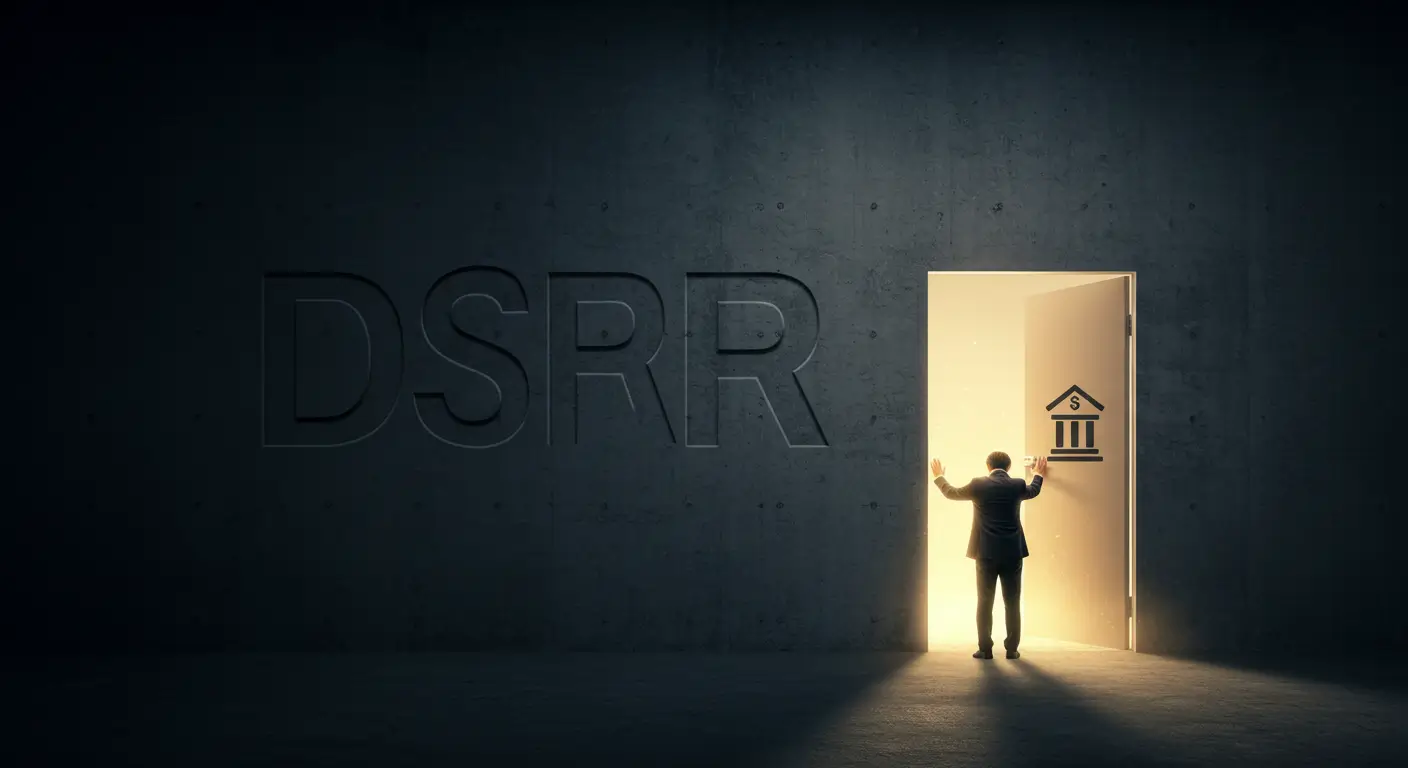 DSR 규제라는 벽 앞에서 좌절한 한국인 남성이 저축은행이라는 새로운 문을 발견하는 모습