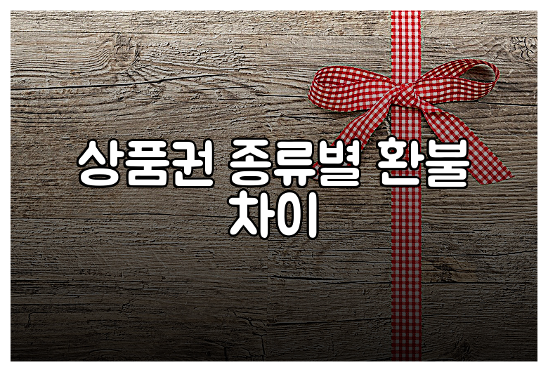 상품권 종류별 환불 차이
