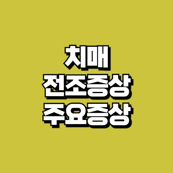 치매 전조증상