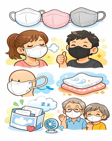 호흡이 편한 KF94 마스크 착용 비교 예시17