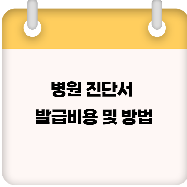 병원 진단서 발급비용 및 방법