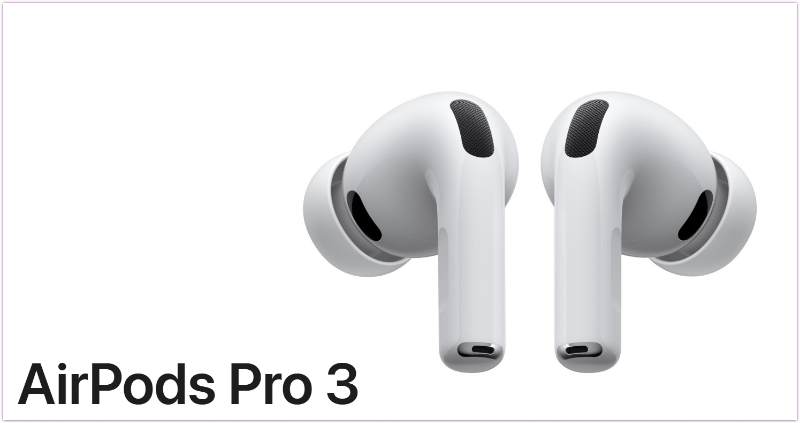흰색 배경에 놓여있는 새로운 에어팟 프로 3세대 제품 이미지