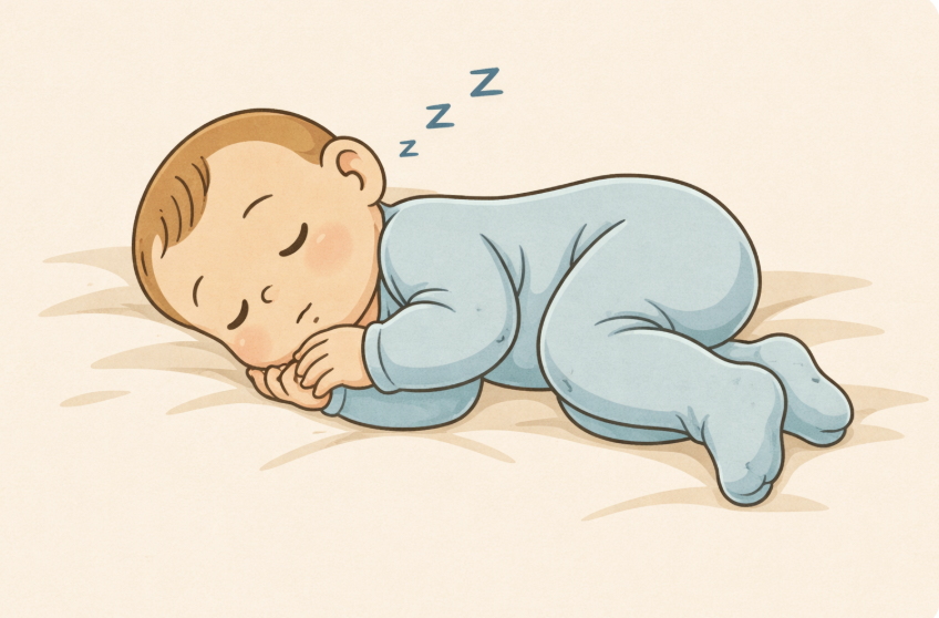 자고있는 아기 모습