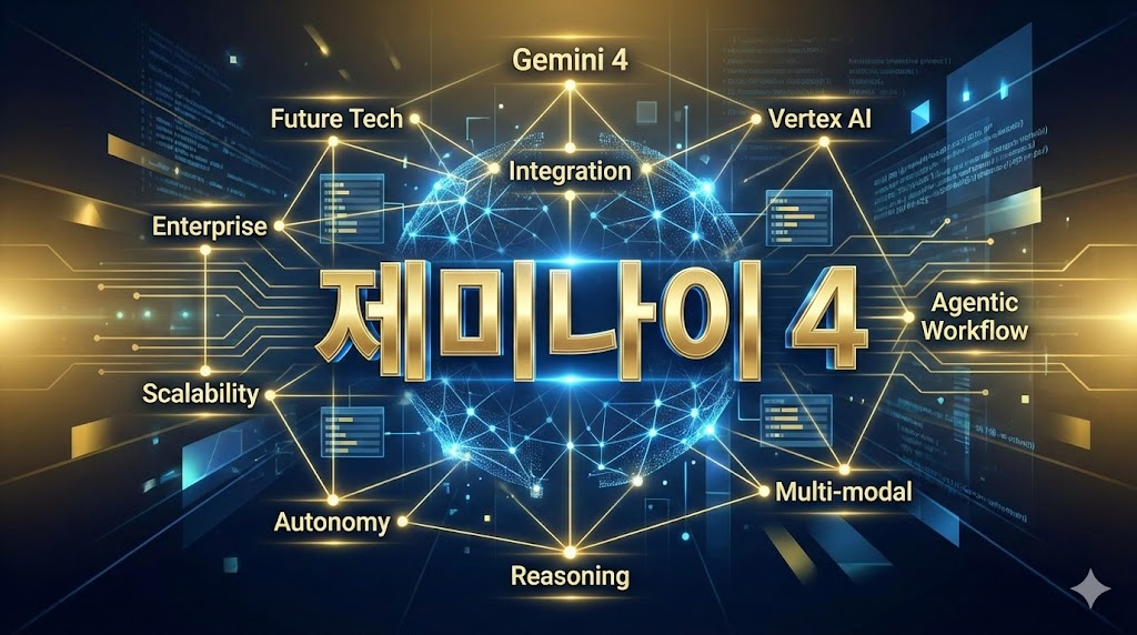 2026년 구글 AI 플랫폼 30가지 혁신 리포트 제미나이 4와 비즈니스 자율 에이전트 생태계 인포그래픽 디자인 미래 기술 전략과 엔터프라이즈 솔루션 가이드 핵심 키워드 정리