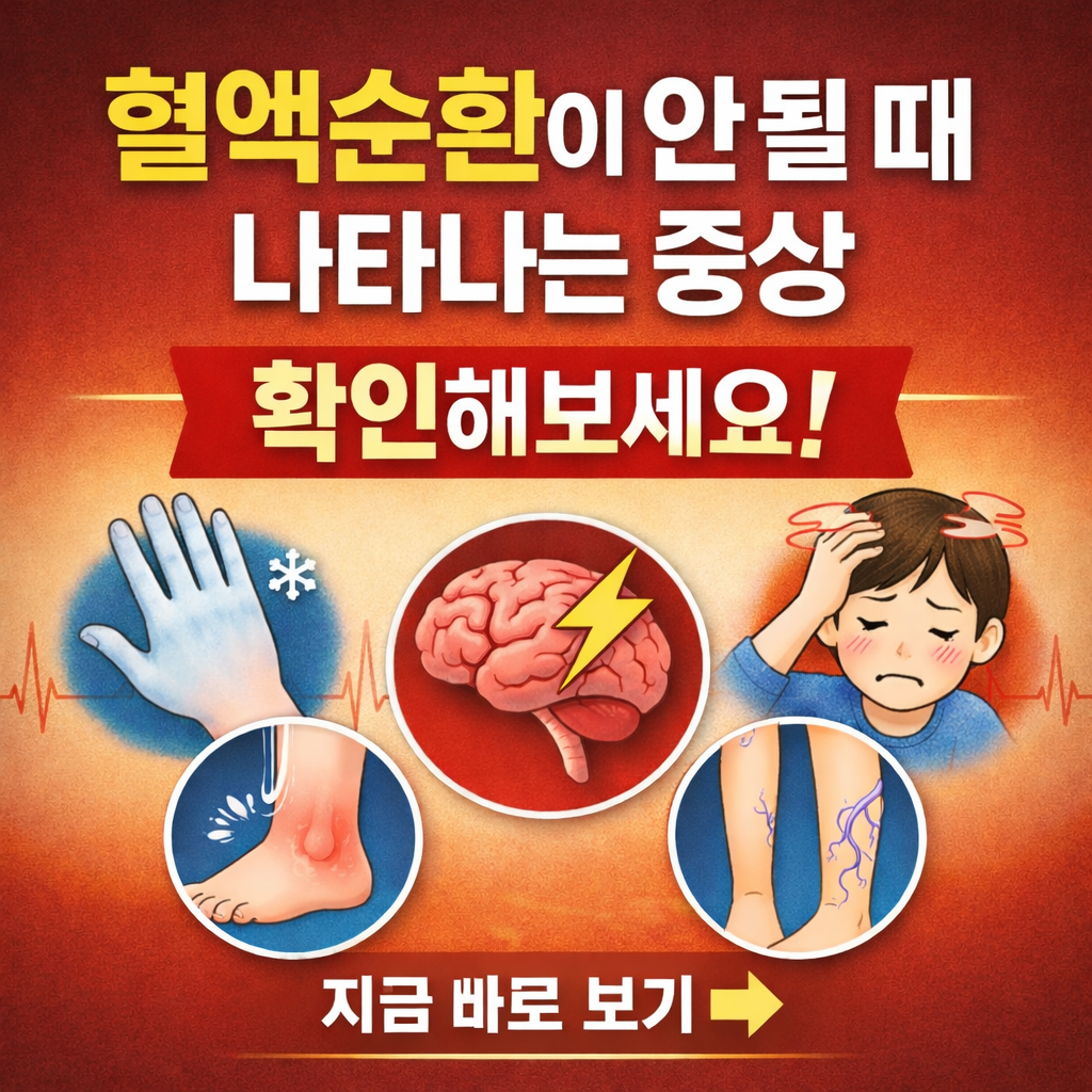 혈액순환이 안되면 나타나는 증상